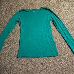 JCPenney Teal Long Sleeve Women's Top